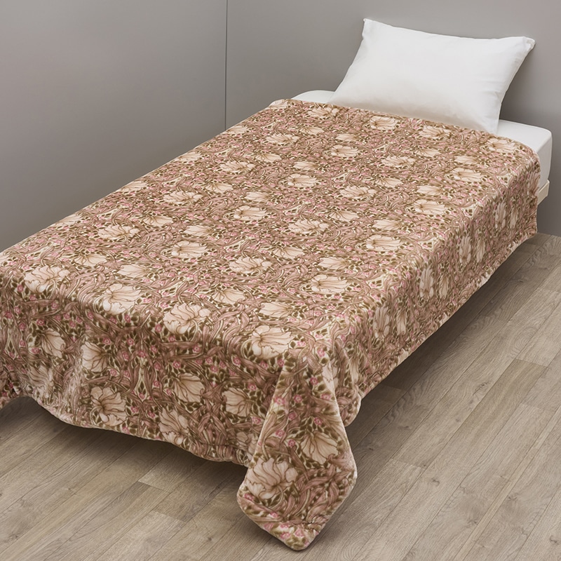 モリス ギャラリー リバーシブル毛布(（シングル）140×200cm ピンク