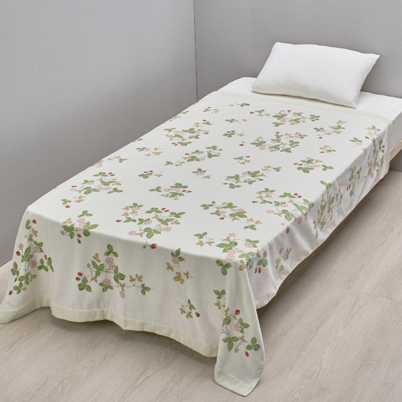 ウェッジウッド タオルケット(（シングル）140×190cm グリーン): 毛布