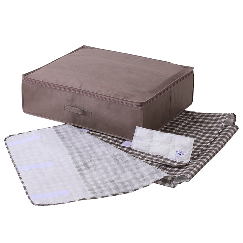 hauu 羽毛掛けふとん収納用ハードボックス(ハードバッグ：51×62×17cm