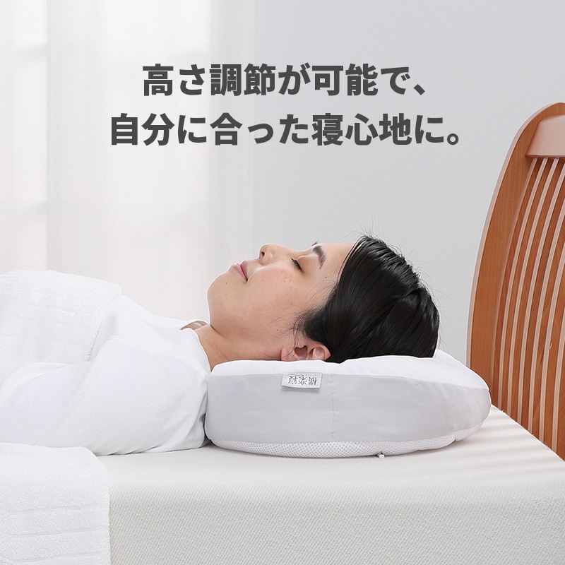 医師がすすめる健康枕 横楽寝（低め） （低）55×35×7cm ホワイト 枕