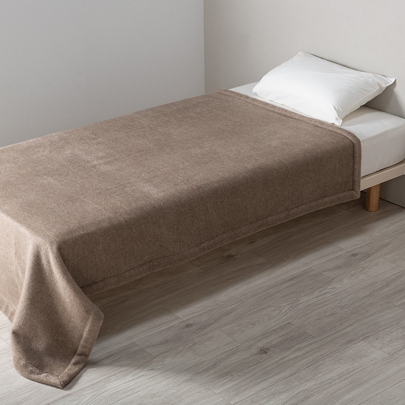スリーピュア カシミヤ毛布(毛羽部分） （シングル）140×200cm