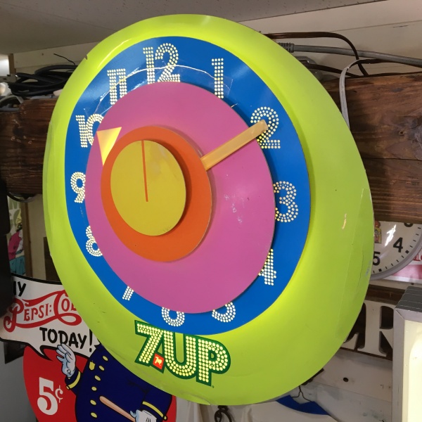 7up（セブン・アップ）ヴィンテージ・ライトアップ・クロック