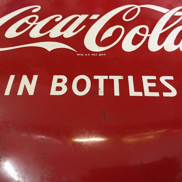 Coca-Cola（コカコーラ）ヴィンテージ・ボタンサイン「IN BOTTLES