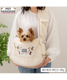 ディズニー ミッキーマウス 刺繍 スリング キャリーバッグ S / PET