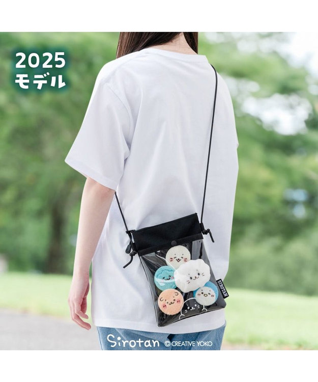 しろたん 窓付 ミニサコッシュ 《ブラック》 / Mother garden | 【通販