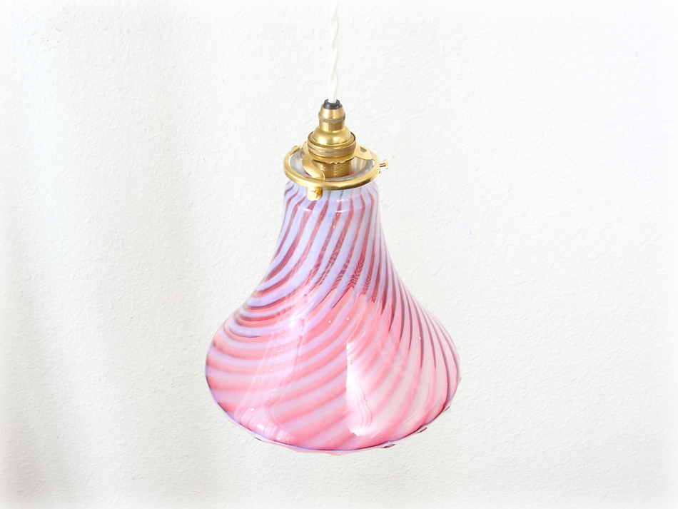 フェントンFenton クランベリー/オパールセント ガラスランプシェード