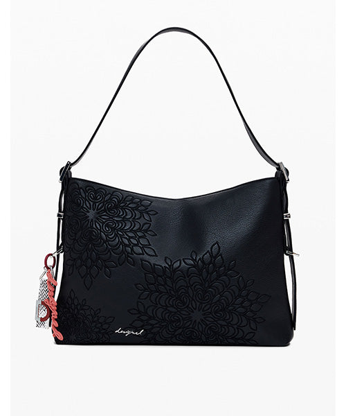 刺繍入りミディアムサイズのレザー風バッグ Desigual 25WAXPA0｜40代