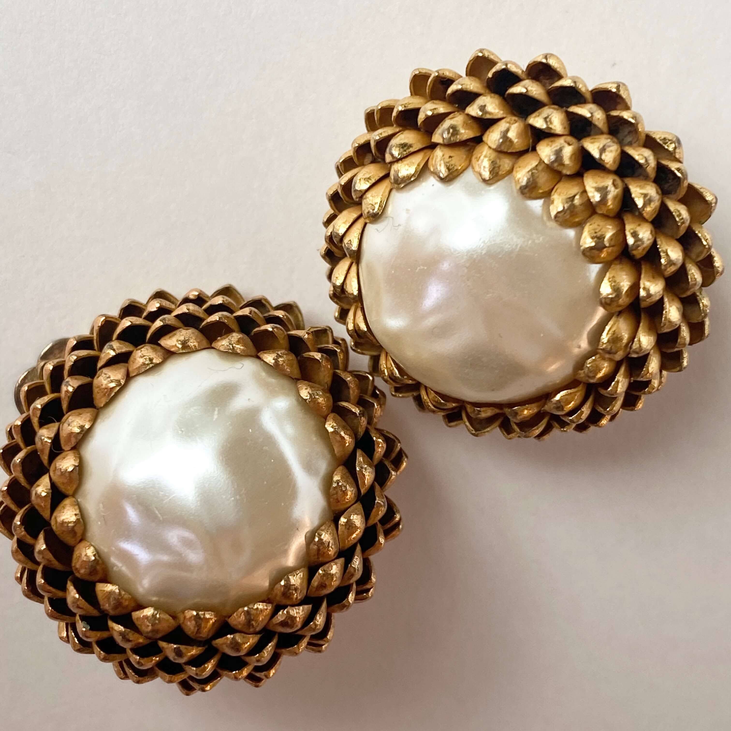 Atelier Ninon / ヴィンテージ 「ミリアム・ハスケル」パールイヤリング