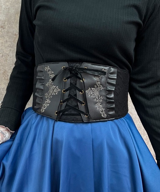 レース×刺繍コルセットベルト | axes femme online shop -outlet-