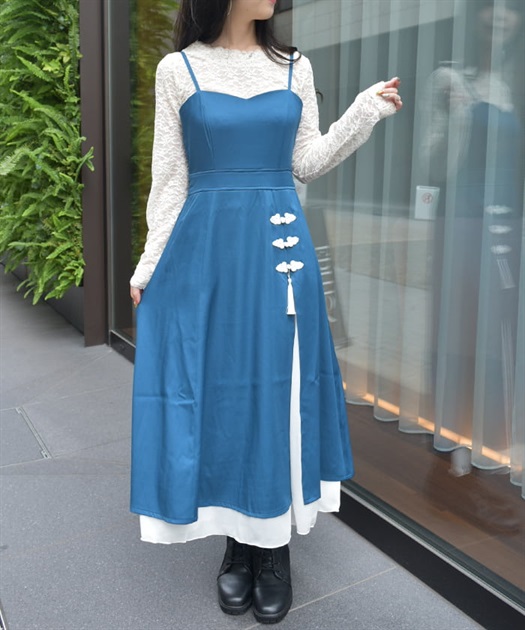 タッセル付チャイナ風ワンピース | axes femme -outlet- | axes femme