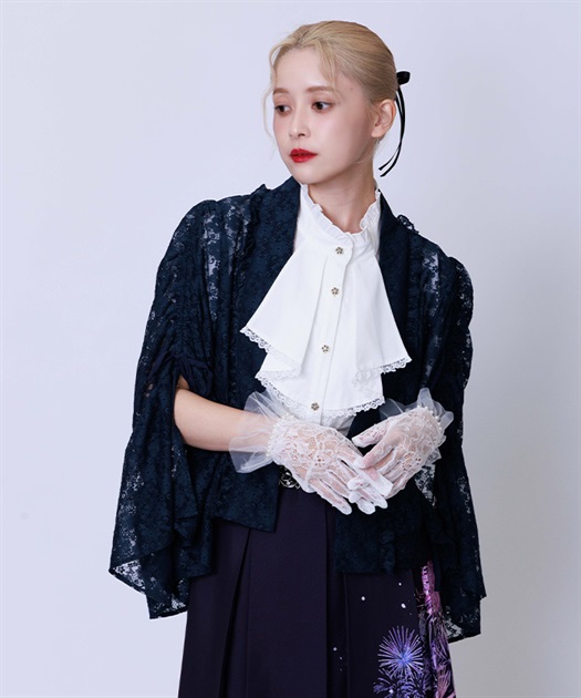 ドロストリボン総レースボレロ | axes femme online shop