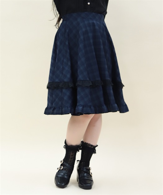 レースフリルサーキュラースカート | POETIQUE | axes femme online shop