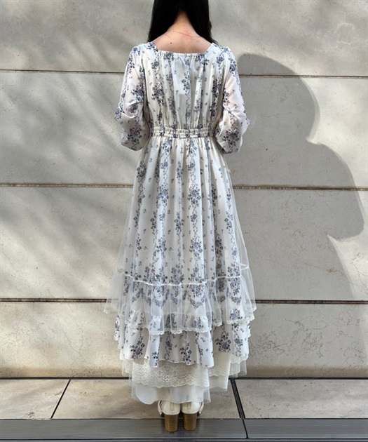 ラッフルフリルレース花柄ワンピース | axes femme -outlet- | axes