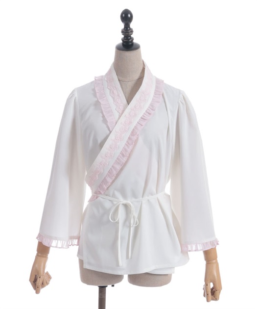 衿レース付き和風ブラウス | kawaii | axes femme online shop