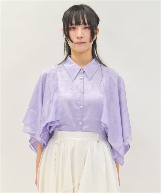 ケープ風ジャカードブラウス | axes femme online shop