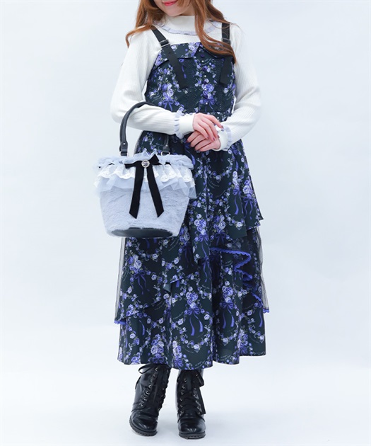 バイカラーフリルローズニット | axes femme online shop