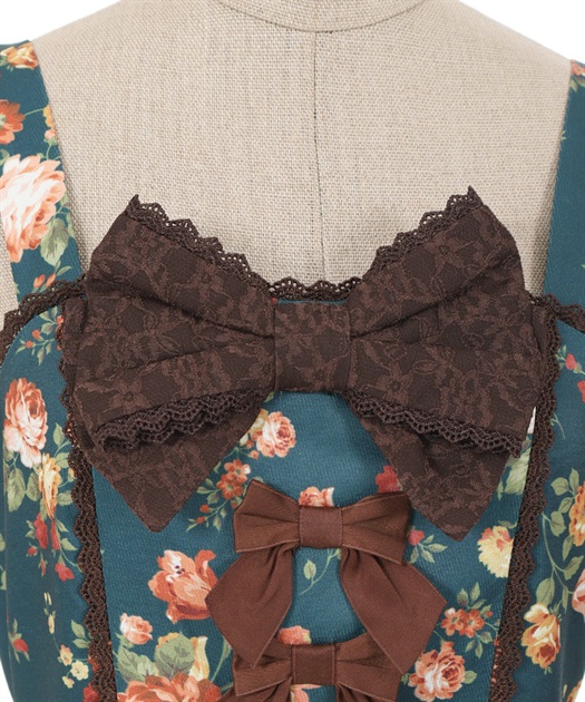 アンティークローズ柄ジャンパースカート | kawaii | axes femme