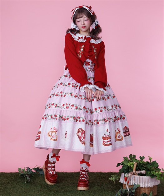 いちご刺繍ニットボレロ | Chalmiere | axes femme onlineshop