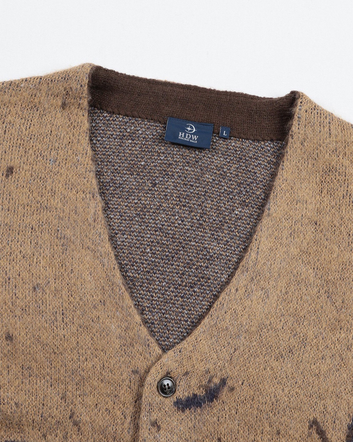 SALE40%OFF／【Holiday Walk】メンズ モヘア混ジャガードニット