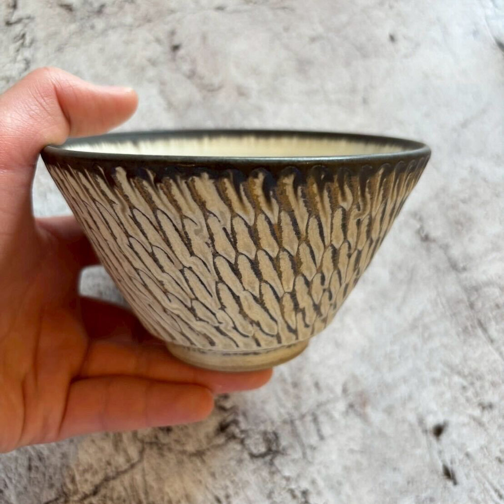 しのぎ 飯碗 小 白｜作家 山本雅則（信楽焼）【10】 – nokaze｜陶器