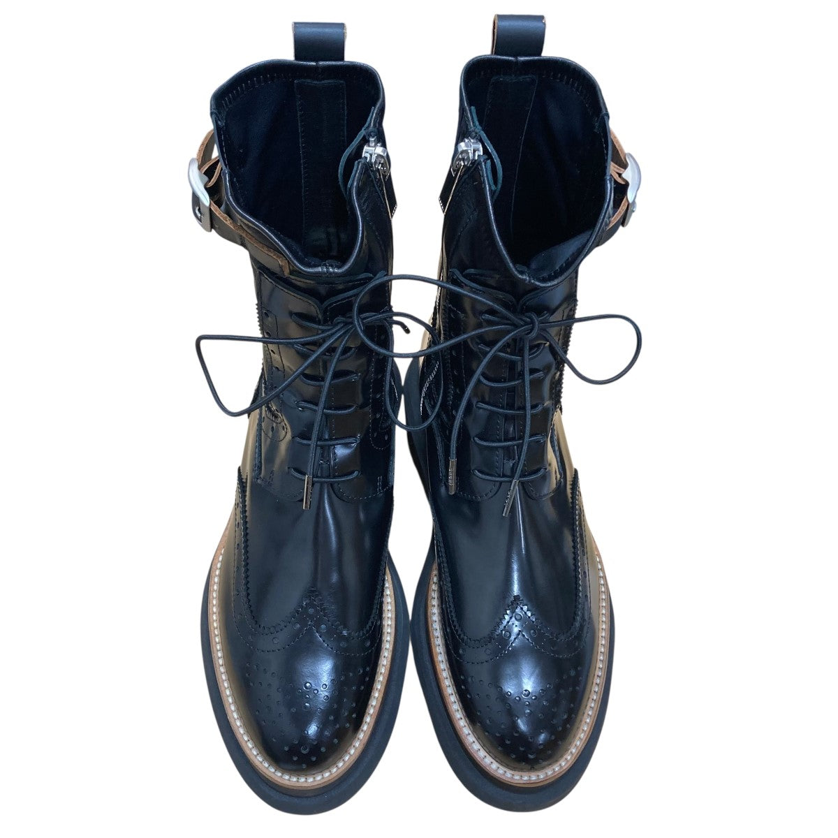 sacai(サカイ) ウイングチップソールブーツ SCW-259 ブラック サイズ