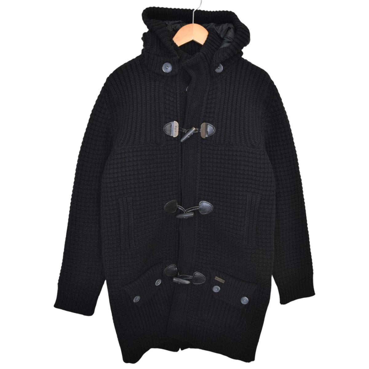 BARK(バーク) ニットダッフルコート ブラック サイズ M｜【公式