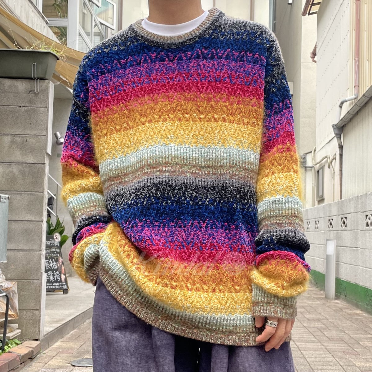 MARNI(マルニ) 22AW Viscose Wool Knit Maltiモヘヤクレイジーパターン