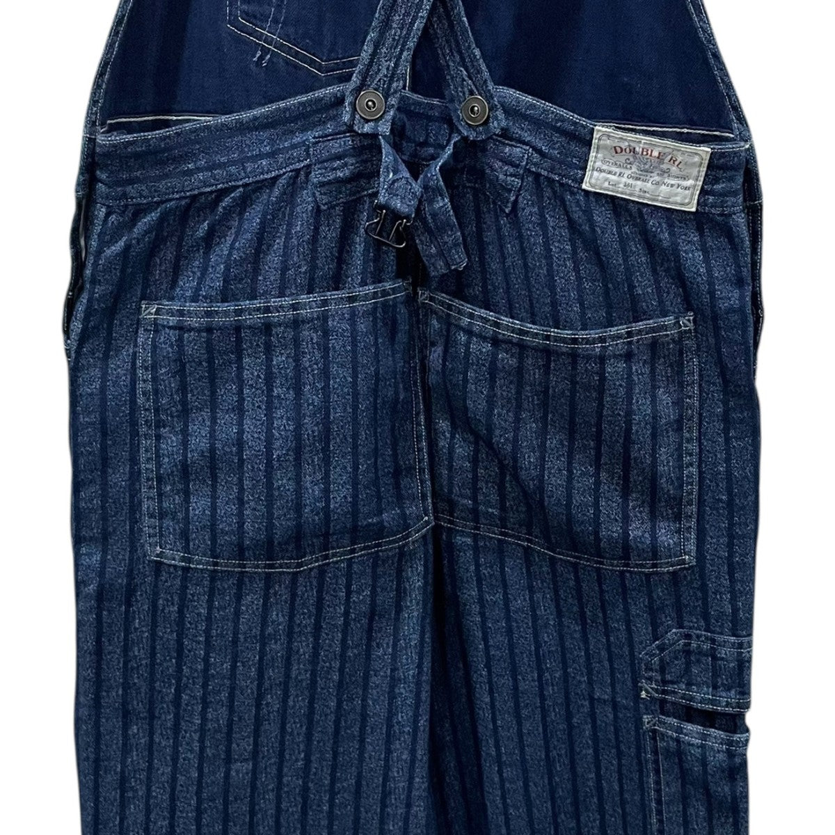 RRL(ダブルアールエル) ストライプ柄デニムオーバーオール