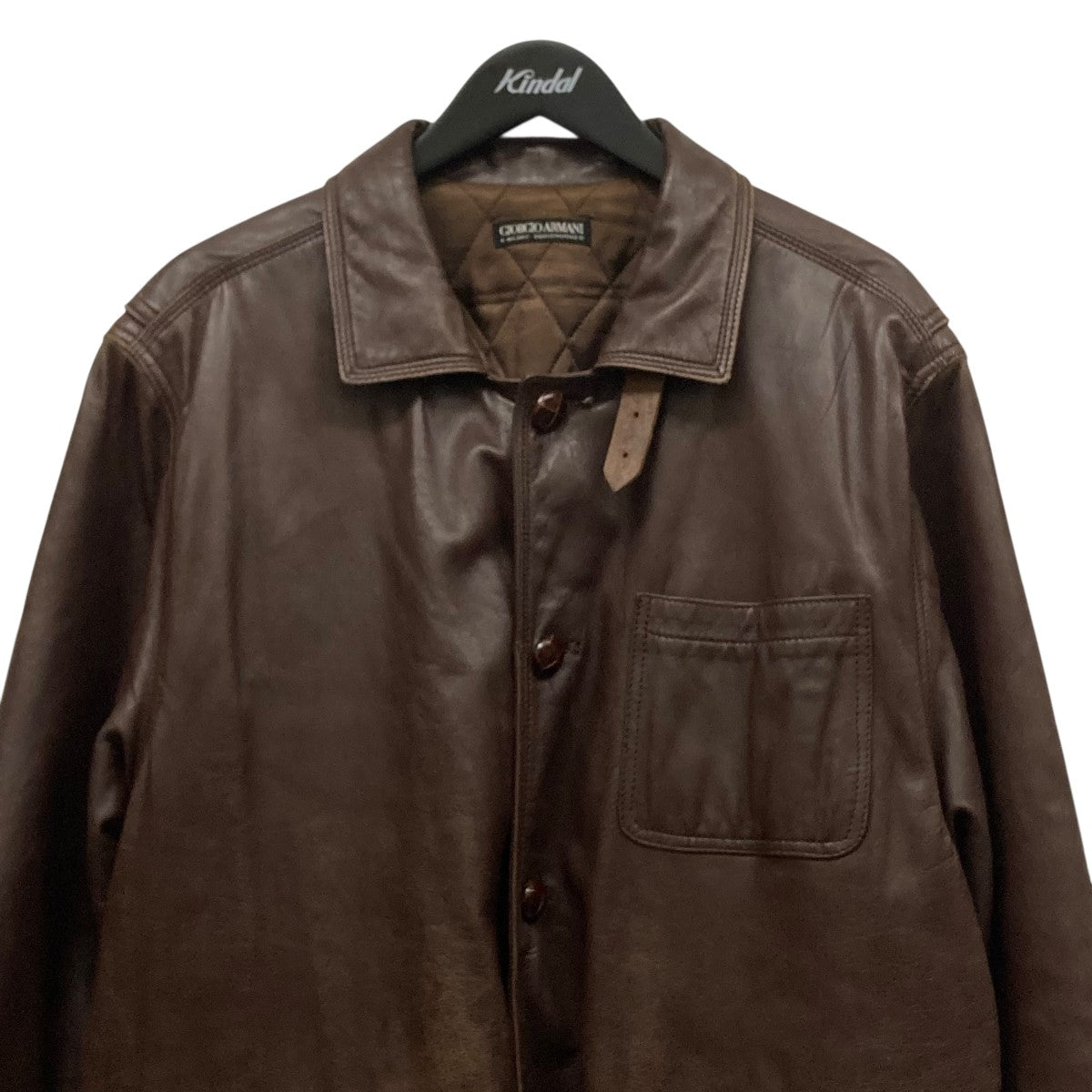GIORGIO ARMANI(ジョルジオ・アルマーニ) 中綿レザージャケット