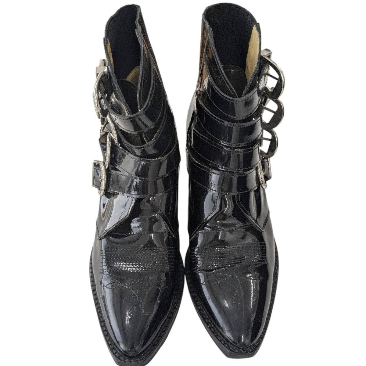 TOGA PULLA(トーガプルラ) メタルバックル サイドゴアブーツ ブラック