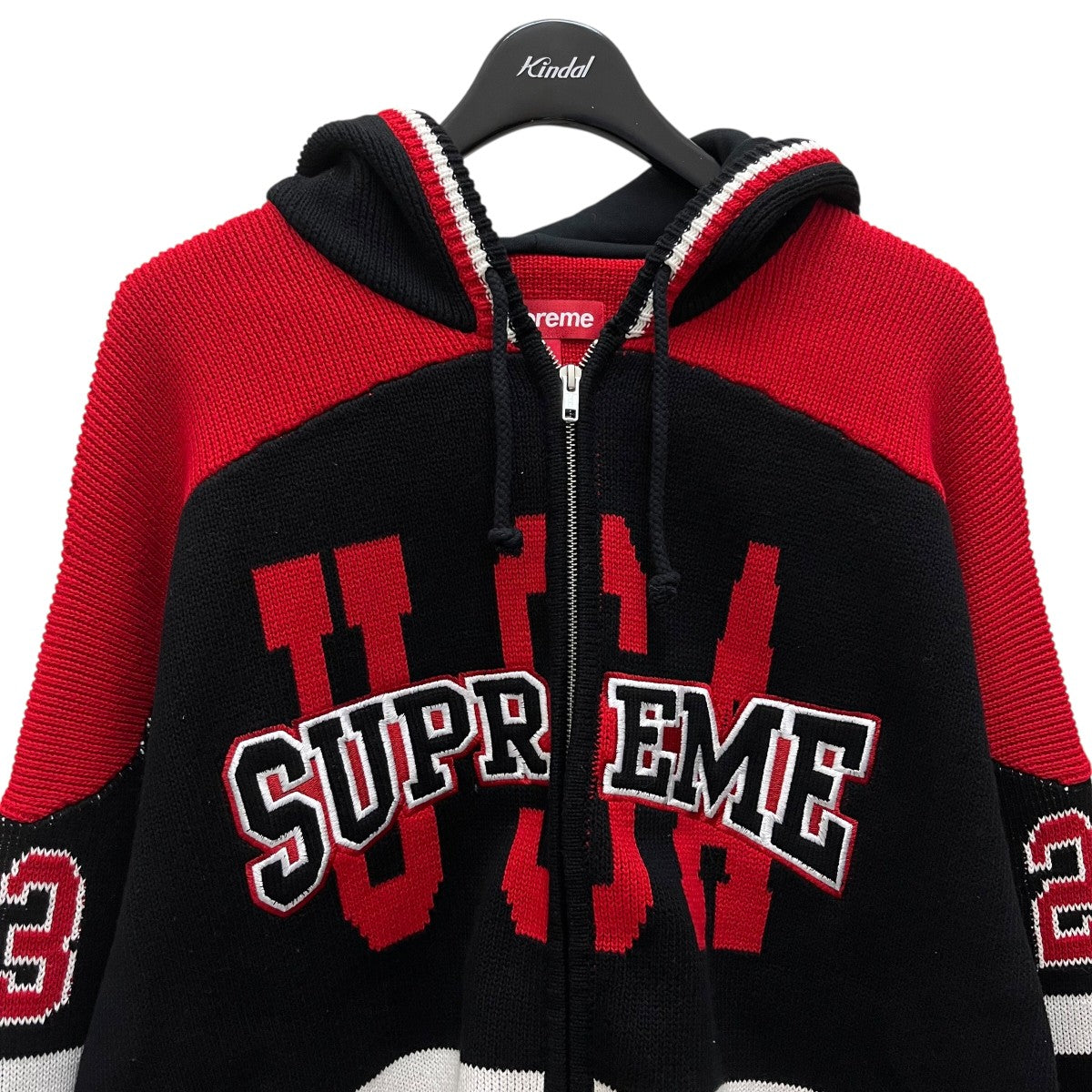 Supreme(シュプリーム) USA ZIP UP HOODEDニットパーカー ブラック