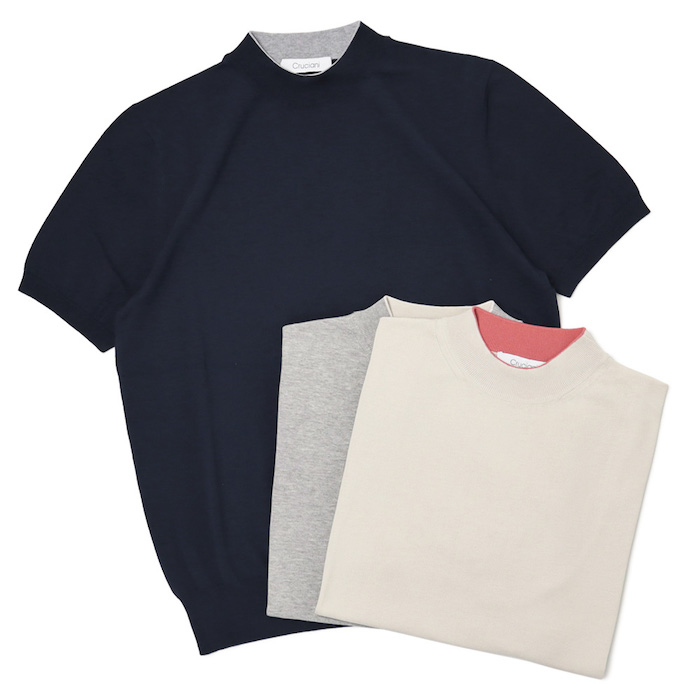 クルチアーニ / Cruciani / コットン / ハイゲージ / モックネック