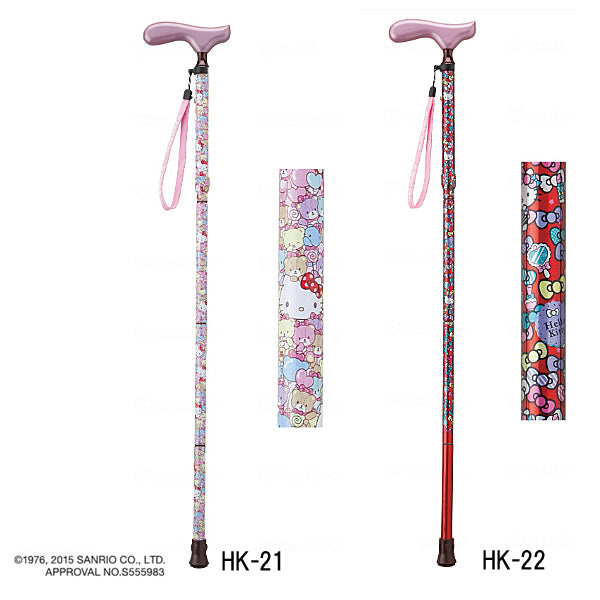 キティちゃん 可愛い 杖 キャラクター 柄 女性 かわいい 軽量 愛杖