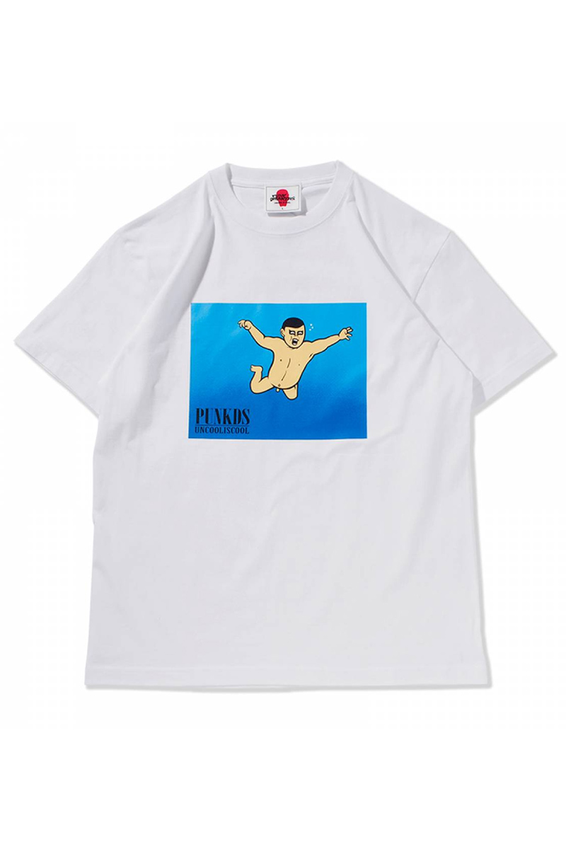 PUNK DRUNKERS (パンクドランカーズ) あいつ遊泳TEE - WHITE / ロック