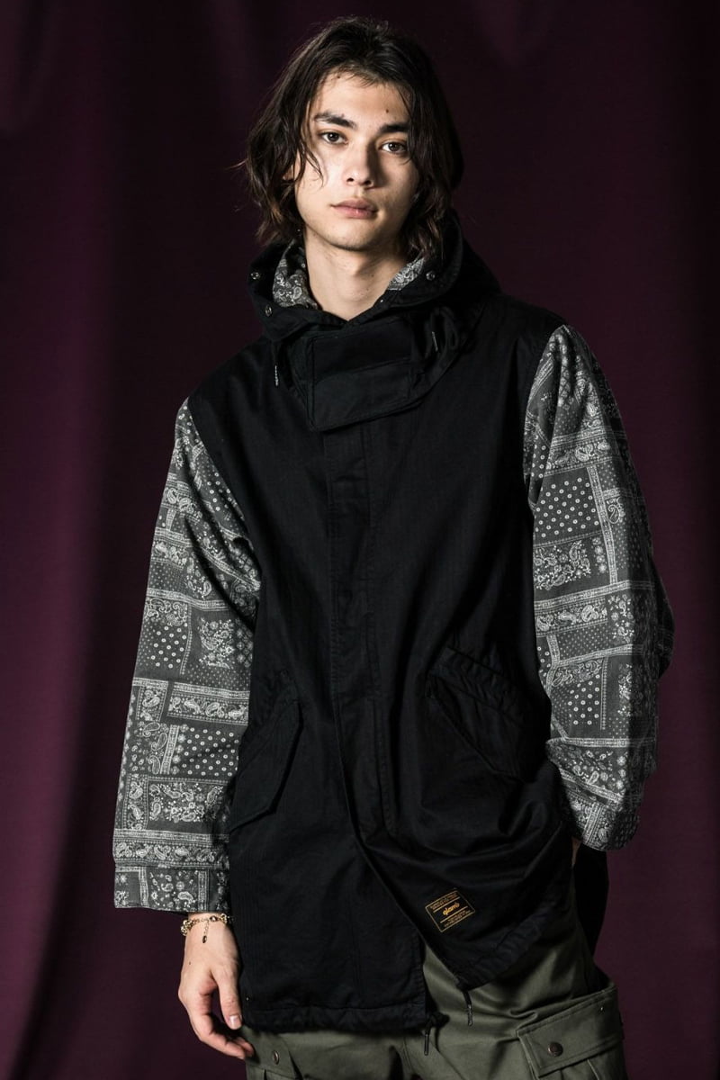 予約商品】glamb (グラム) Paisley Switched Mods Coat / ペイズリー