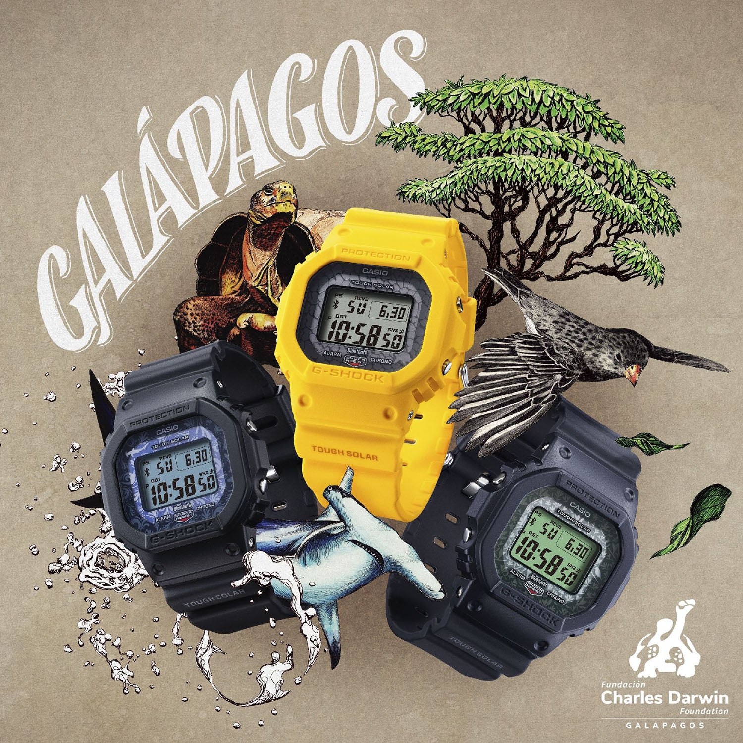 Gショック】チャールズ・ダーウィン財団コラボモデル / GW-B5600CD
