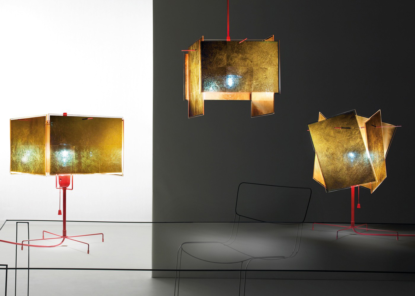 Designer table lamp 24 carat blue T | Ingo Maurer