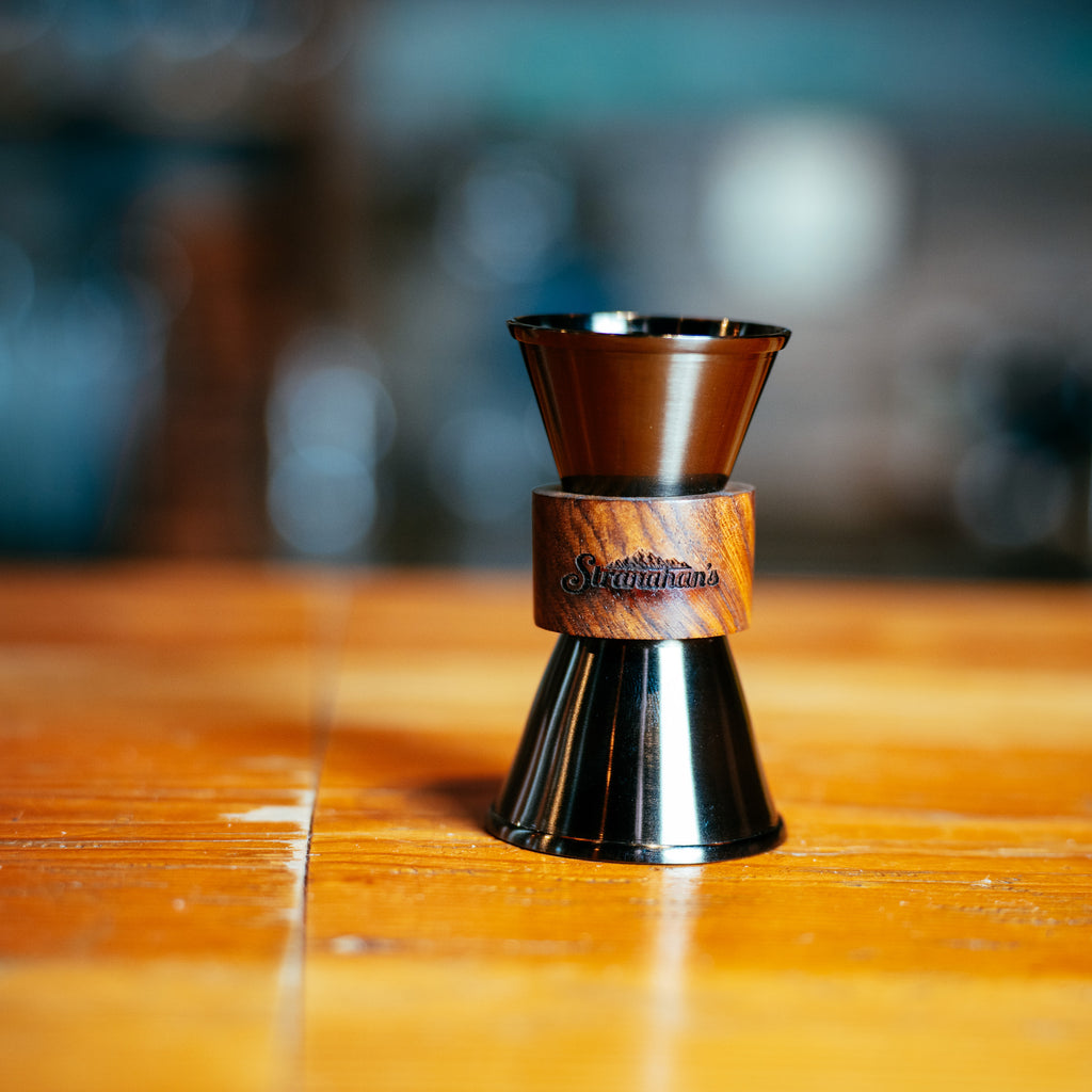 Wood & Gunmetal Jigger | Stranahan's Shop