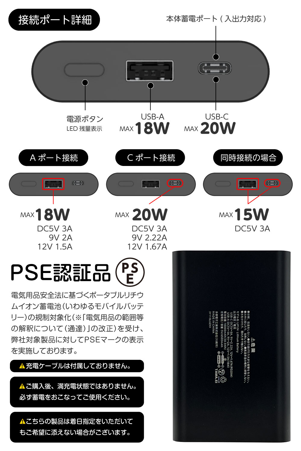 LOGOS(ロゴス) モバイルバッテリー 10000mAh PD20W キャンプ