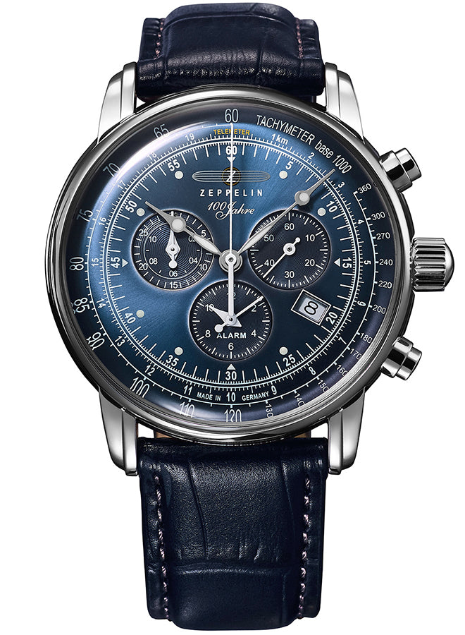 ツェッペリン 100周年記念 ブルーツェッペリン 7680-3N メンズ 電池式