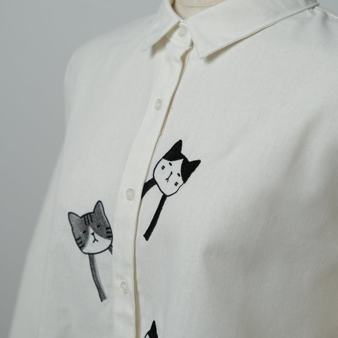 ひょっこり猫ブラウス – to blossom
