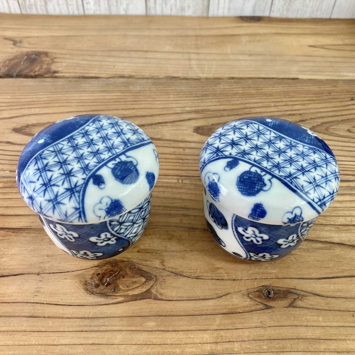 24%OFF】特価品 茶碗蒸し 2個（吹き墨うさぎ/梅祥瑞） – 陶土う庵