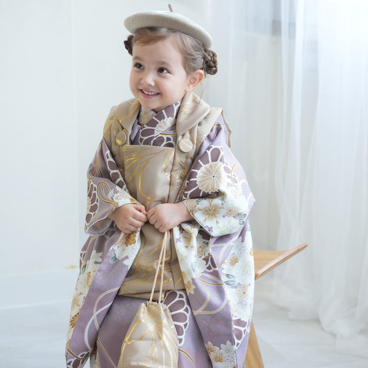 レンタル】七五三 3歳 女の子 ひよこ商店 被布セット 子供 kids 三つ身