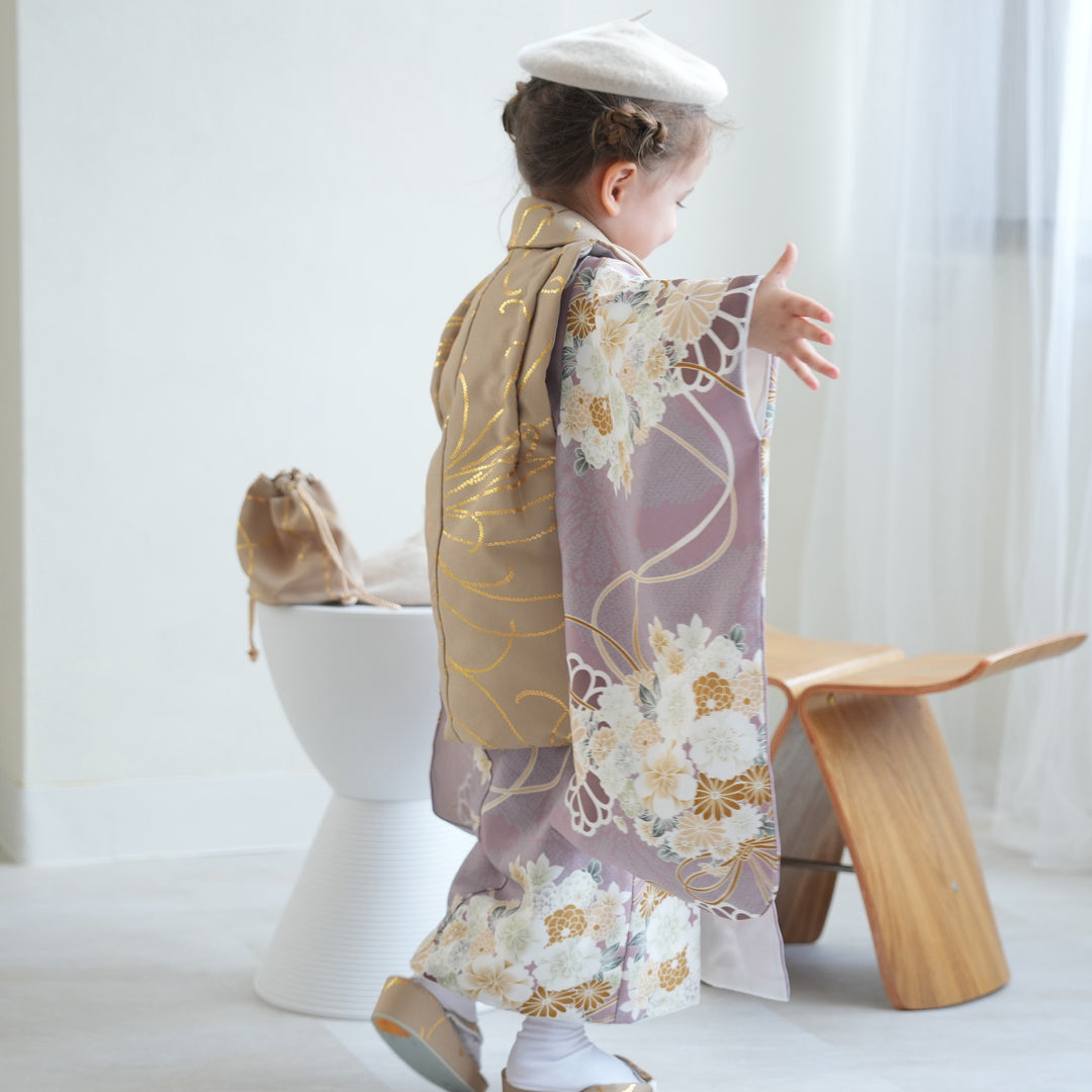 レンタル】七五三 3歳 女の子 ひよこ商店 被布セット 子供 kids 三つ身