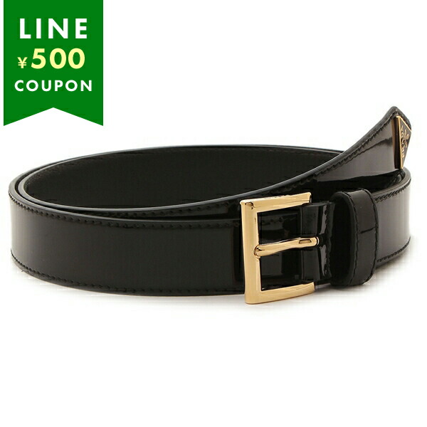 楽天市場】プラダ ベルト トライアングルロゴ ブラック レディース