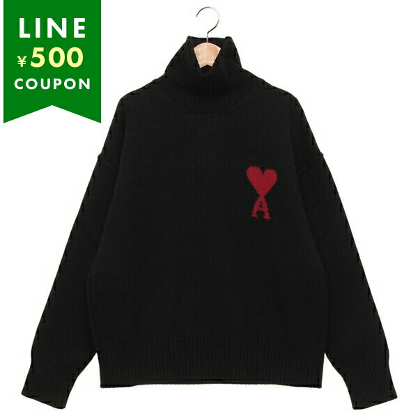 楽天市場】アミパリス ニット セーター ブラック メンズ AMI PARIS