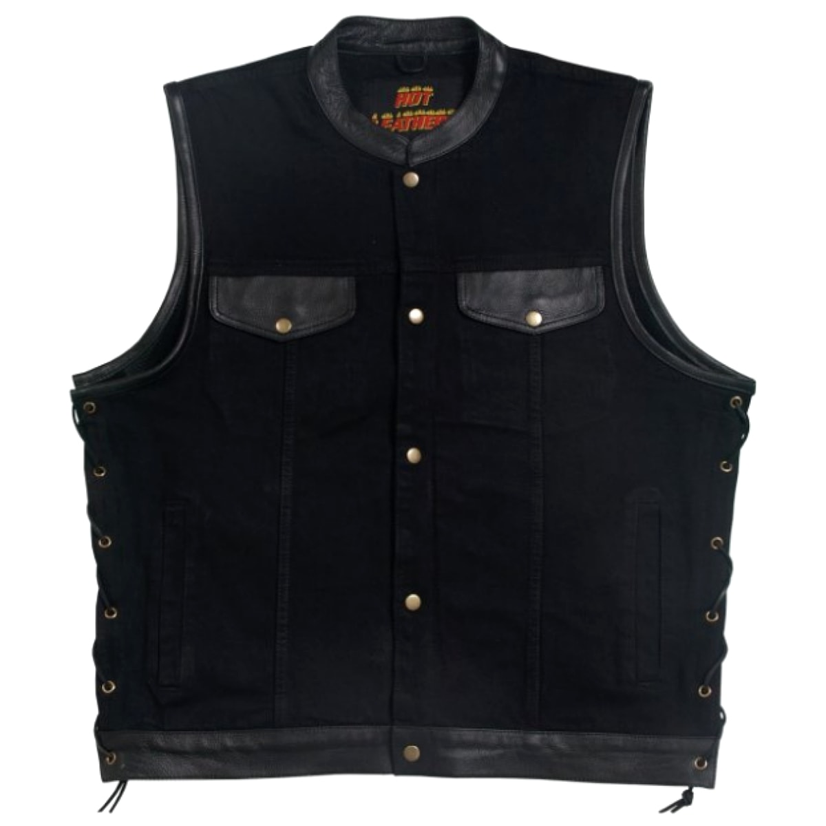 楽天市場】Hot Leathers バイク レザーベスト 本革 牛革 [Zip and Snap