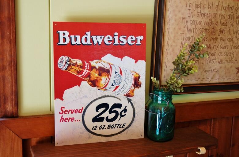 エース☆Budweiser ON TAP サイン大型壁掛け エース☆Budweiser ON TAP