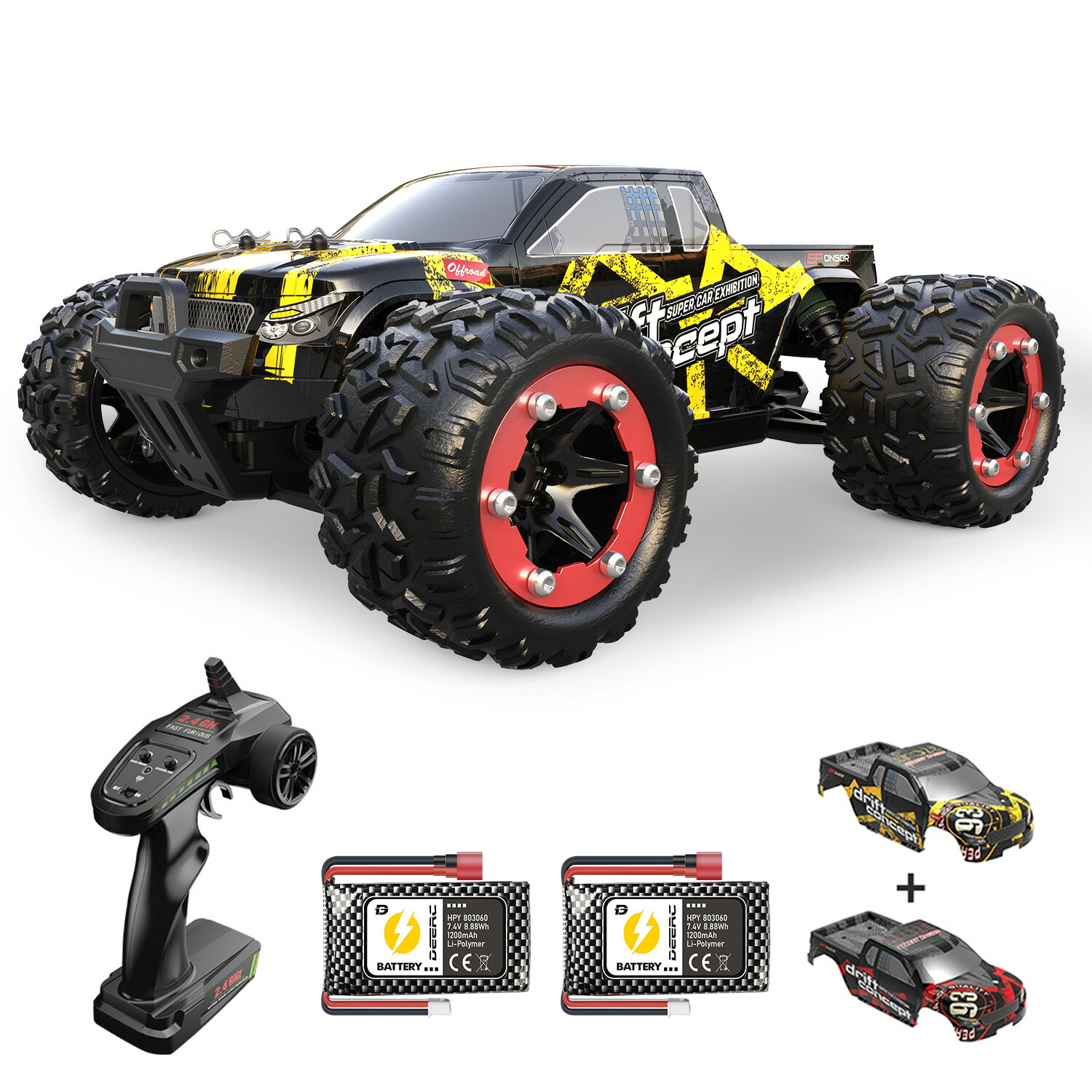 楽天市場】DEERC ラジコンカー オフロード 4WD こども向け 大人向け