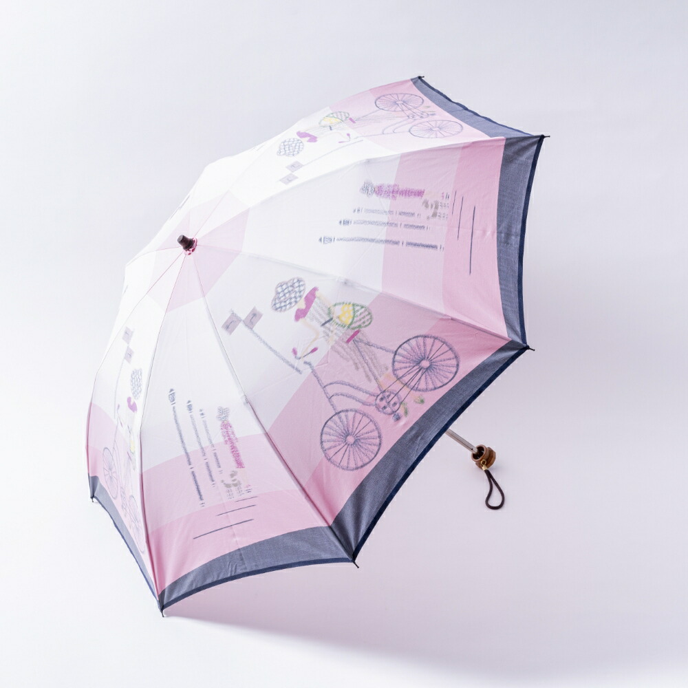 楽天市場】東京洋傘 晴雨兼用ほぐし織 ボーダー自転車 折傘 株式会社